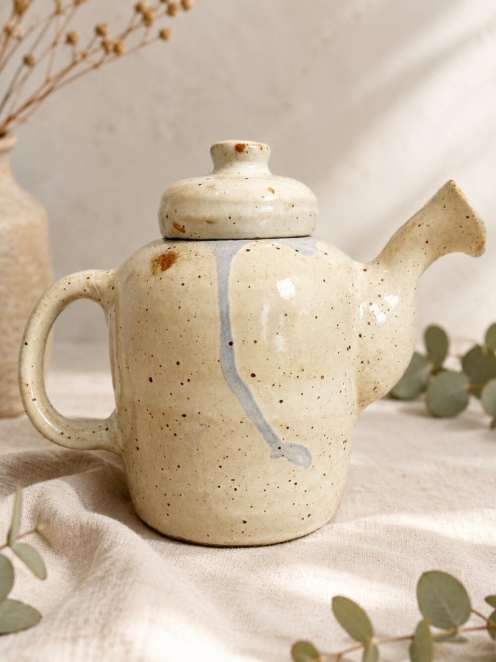 Vintage Artisan Studio Pottery Teapot | Signed Handmade Stoneware